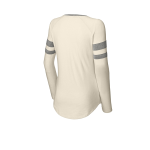 Sport-Tek Ladies Halftime Stripe Long Sleeve V-Neck Tee